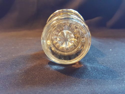 ONE PAIR OF VICTORIAN CLEAR GLASS RIMLOCK DOOR KNOBS - ADDITIONAL PHOTO 2