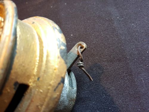 SA095 ORNATE GEORGIAN BRASS HORN BELL RINGER - ADDITIONAL PHOTO 7
