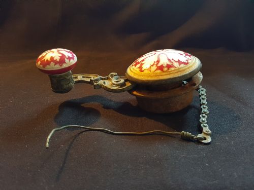 ORNATE FRENCH PORCELAIN BELL RINGER - ADDITIONAL PHOTO 1