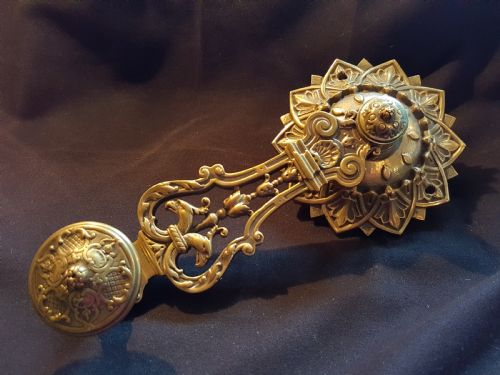 SA121 ORNATE FRENCH BRASS BELL RINGER - ADDITIONAL PHOTO 1