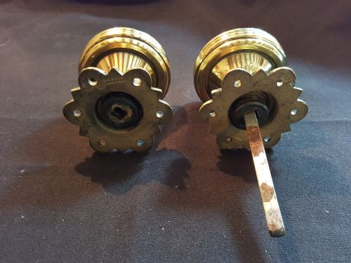 ONE PAIR OF GOTHIC BRASS DOOR KNOBS - ADDITIONAL PHOTO 2