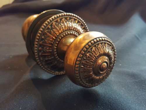 one pair of regency bronze door knobs - CATEGORY: ANTIQUE MISCELLANEOUS - DATED REGENCY