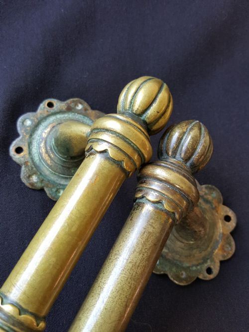 PAIR OF VICTORIAN DOOR PULL HANDLES - ADDITIONAL PHOTO 1