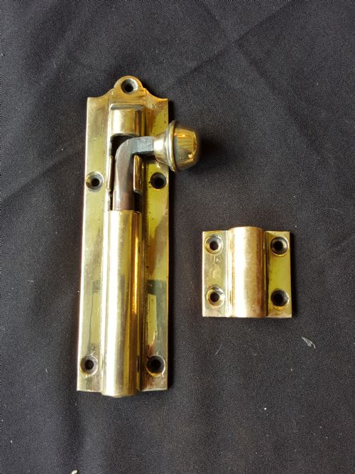 original brass victorian bolt - CATEGORY: ANTIQUE METAL - DATED VICTORIAN