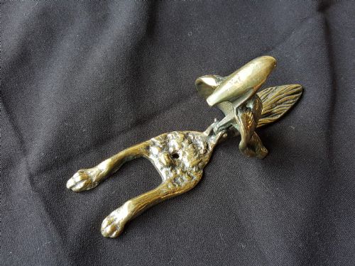 BRASS VICTORIAN FOX DOOR KNOCKER - ADDITIONAL PHOTO 1
