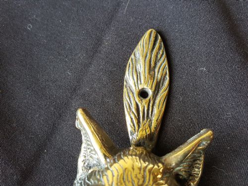 BRASS VICTORIAN FOX DOOR KNOCKER - ADDITIONAL PHOTO 4