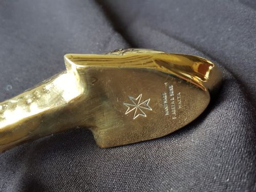 BRASS VICTORIAN MALTESE DOLPHIN DOOR KNOCKER - ADDITIONAL PHOTO 4