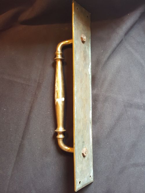 SA139 SINGLE BRONZE EDWARDIAN DOOR PULL HANDLES - ADDITIONAL PHOTO 1
