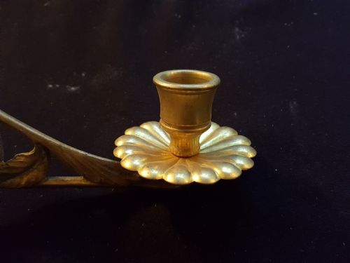 ONE PAIR OF DOUBLE VICTORIAN BRASS CANDLE SCONCES - ADDITIONAL PHOTO 4