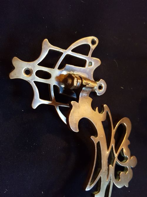 ONE PAIR OF BRONZE ART NOUVEAU CANDLE SCONCES - ADDITIONAL PHOTO 1