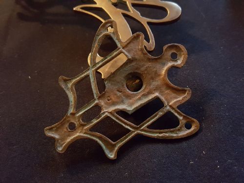 ONE PAIR OF BRONZE ART NOUVEAU CANDLE SCONCES - ADDITIONAL PHOTO 5
