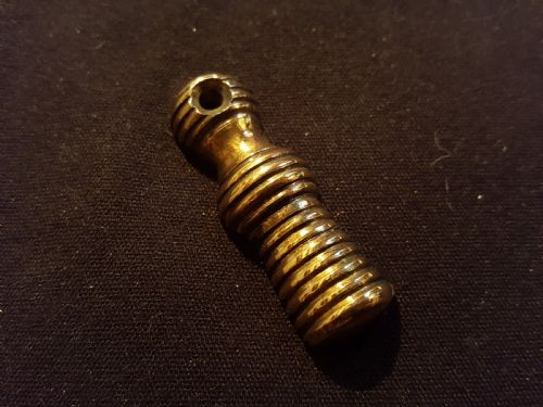 SA017 PAIR OF BRASS BEEHIVE KEY ESCUTCHEONS - ADDITIONAL PHOTO 1