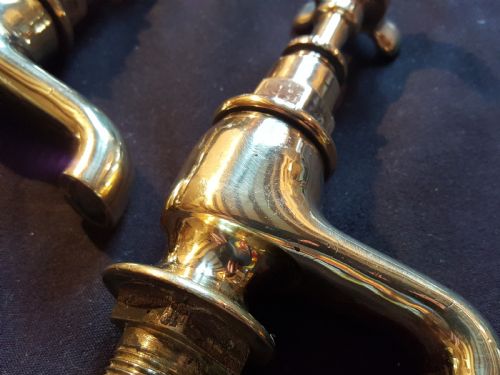 SA059 PAIR OF BRONZE VICTORIAN FULLY RESTORED BATH TAPS - ADDITIONAL PHOTO 4