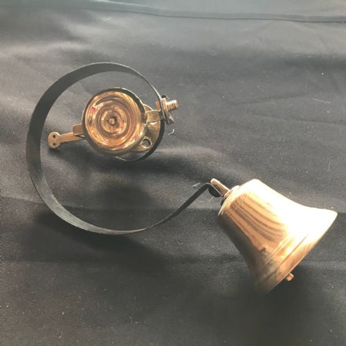 original refurbished victorian brass door bell spring - CATEGORY: ANTIQUE METAL - DATED VICTORIAN