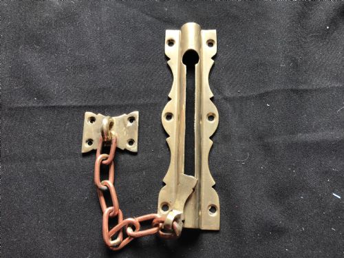 victorian brass night door chain - CATEGORY: ANTIQUE METAL - DATED VICTORIAN