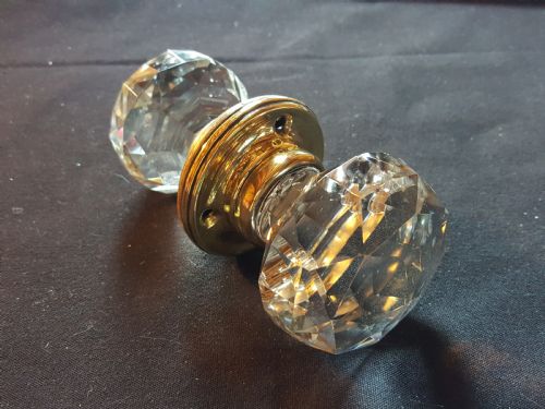 ONE PAIR OF VICTORIAN CUT GLASS DOOR KNOBS - ADDITIONAL PHOTO 5