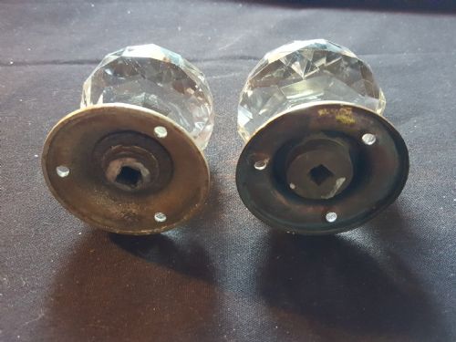 ONE PAIR OF VICTORIAN CUT GLASS DOOR KNOBS - ADDITIONAL PHOTO 6
