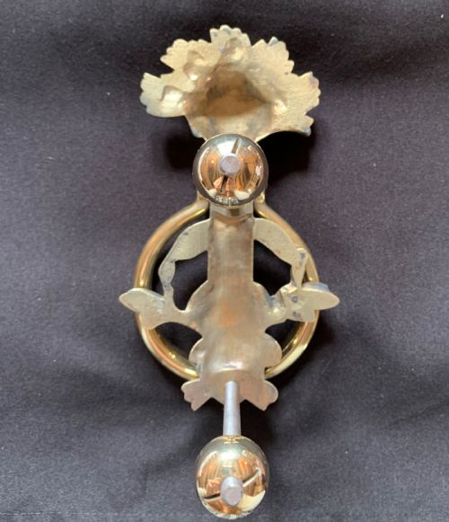 ONE BRASS FRENCH CHERUB'S FACE DOOR KNOCKER - ADDITIONAL PHOTO 3