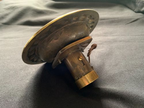 ONE BRASS PORCELAIN GOTHIC VICTORIAN DOOR BELL PUSH - ADDITIONAL PHOTO 5