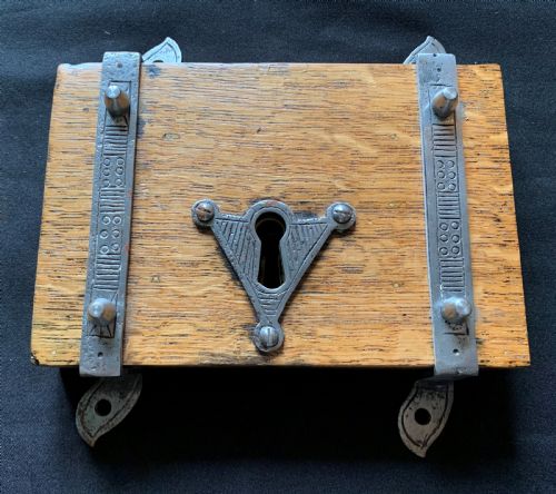 SA115 STEEL WOODEN VICTORIAN LOCK KEY KEEP - ADDITIONAL PHOTO 2