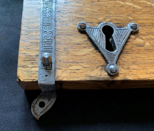 SA115 STEEL WOODEN VICTORIAN LOCK KEY KEEP - ADDITIONAL PHOTO 3