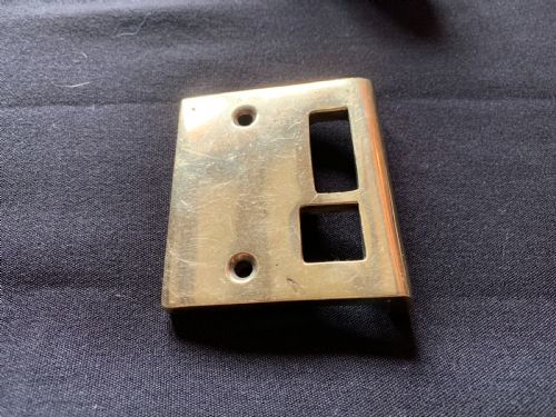 SA089 BRASS ART NOUVEAU DOOR LOCK WITH MATCHING DOOR KNOBS - ADDITIONAL PHOTO 4