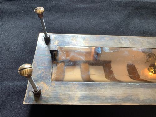 SA057 BRASS LARGE VICTORIAN BANKERS LETTER BOX - ADDITIONAL PHOTO 4