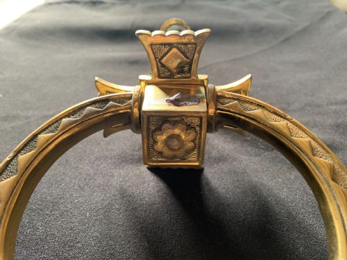 ONE BRASS GOTHIC VICTORIAN DOOR KNOCKER - ADDITIONAL PHOTO 3