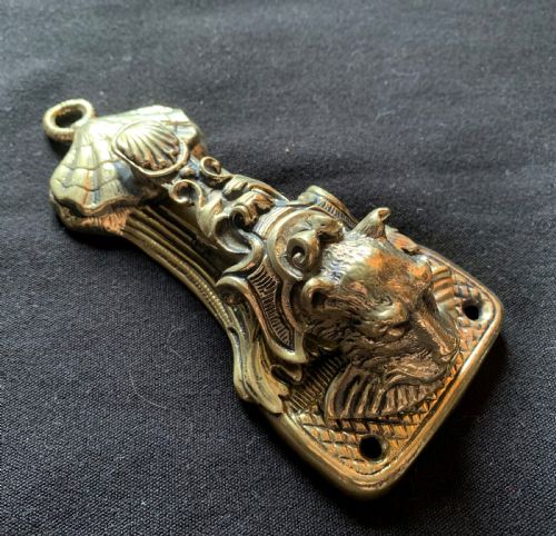 ONE BRASS VICTORIAN WATER DRAGON DOOR KNOCKER - ADDITIONAL PHOTO 3
