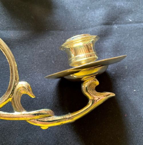 ONE PAIR OF BRASS VICTORIAN CANDLE SCONCES - ADDITIONAL PHOTO 2