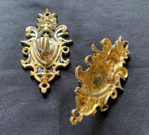 ONE PAIR OF BRASS VICTORIAN CANDLE SCONCES - ADDITIONAL PHOTO 7