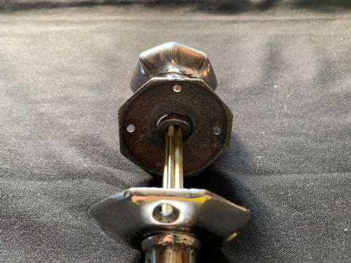 ONE PAIR OF CAST IRON BURNISHED GEORGIAN DOOR KNOBS - ADDITIONAL PHOTO 4