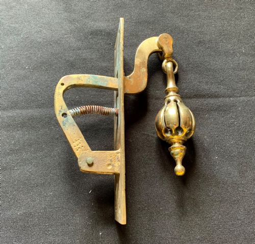 SA069 BRASS GEORGIAN DOOR BELL PULL - ADDITIONAL PHOTO 6