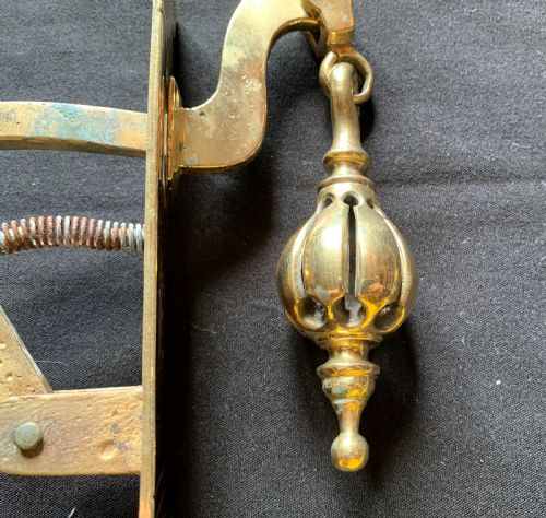 SA069 BRASS GEORGIAN DOOR BELL PULL - ADDITIONAL PHOTO 7