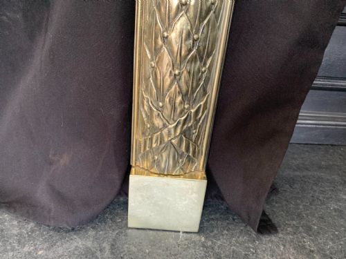 ONE BRASS VICTORIAN LION HEAD FIRE SURROUND - ADDITIONAL PHOTO 2