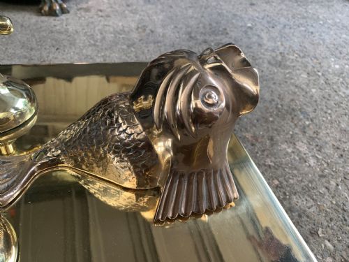 ONE BRASS BRONZE VICTORIAN FISH MIXER TAPS - ADDITIONAL PHOTO 4