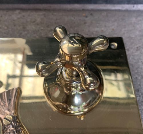ONE BRASS BRONZE VICTORIAN FISH MIXER TAPS - ADDITIONAL PHOTO 5