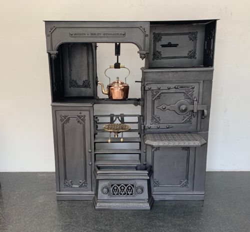 early victorian walker emley newcastle kitchen cooking range - CATEGORY: ANTIQUE FIREPLACES - DATED VICTORIAN