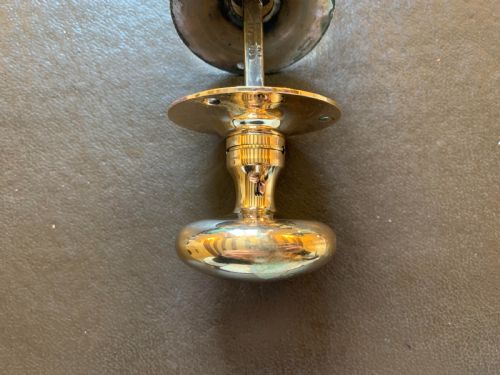 SA083 ONE PAIR OF BRONZE VICTORIAN OVAL DOOR KNOBS - ADDITIONAL PHOTO 5