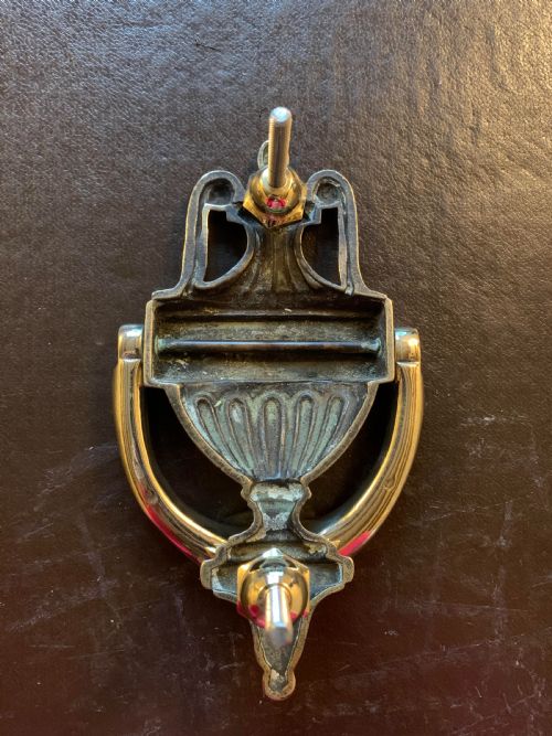 SA137 ONE BRASS REGENCY FLORAL DOOR KNOCKER - ADDITIONAL PHOTO 3