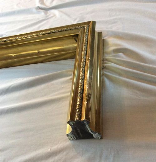 SA001 VICTORIAN BRASS FIREPLACE FENDER - ADDITIONAL PHOTO 1