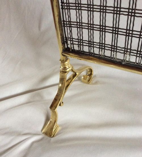 SA005 VICTORIAN BRASS FIREGUARD SCREEN - ADDITIONAL PHOTO 2