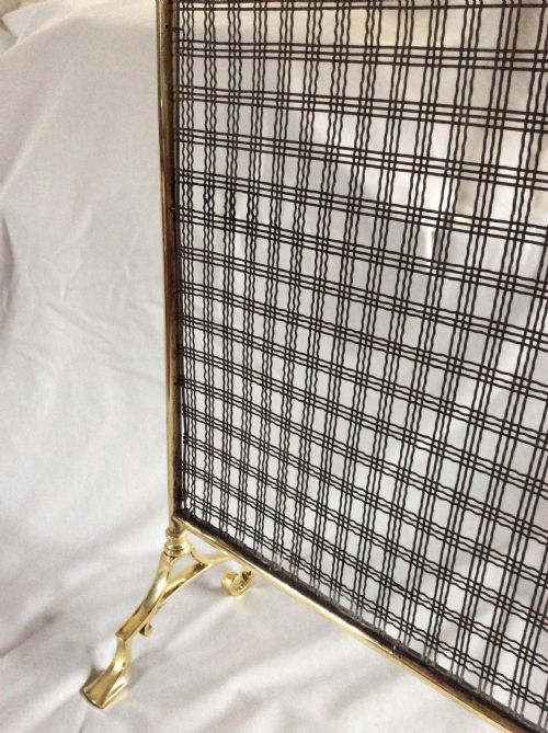 SA005 VICTORIAN BRASS FIREGUARD SCREEN - ADDITIONAL PHOTO 3