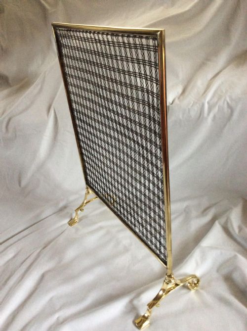 SA005 VICTORIAN BRASS FIREGUARD SCREEN - ADDITIONAL PHOTO 4