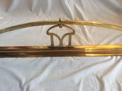 SA020 ART NOUVEAU BRASS FIREPLACE FENDER - ADDITIONAL PHOTO 2