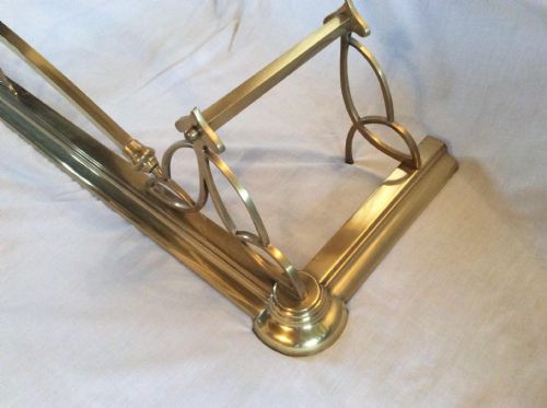SA020 ART NOUVEAU BRASS FIREPLACE FENDER - ADDITIONAL PHOTO 3