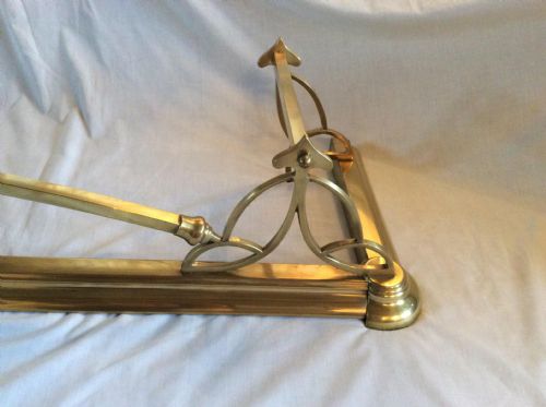 SA020 ART NOUVEAU BRASS FIREPLACE FENDER - ADDITIONAL PHOTO 6