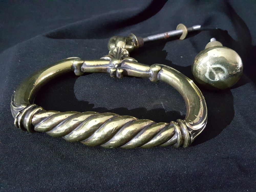 Victorian Brass Barley Twist Door Knocker