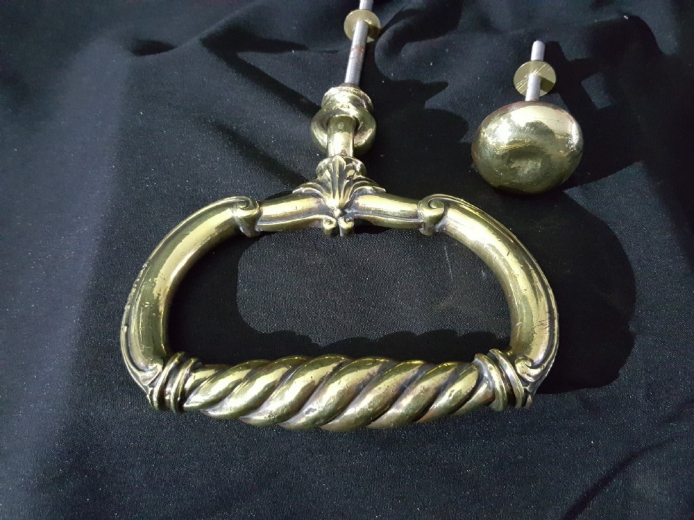 Victorian Brass Barley Twist Door Knocker View V