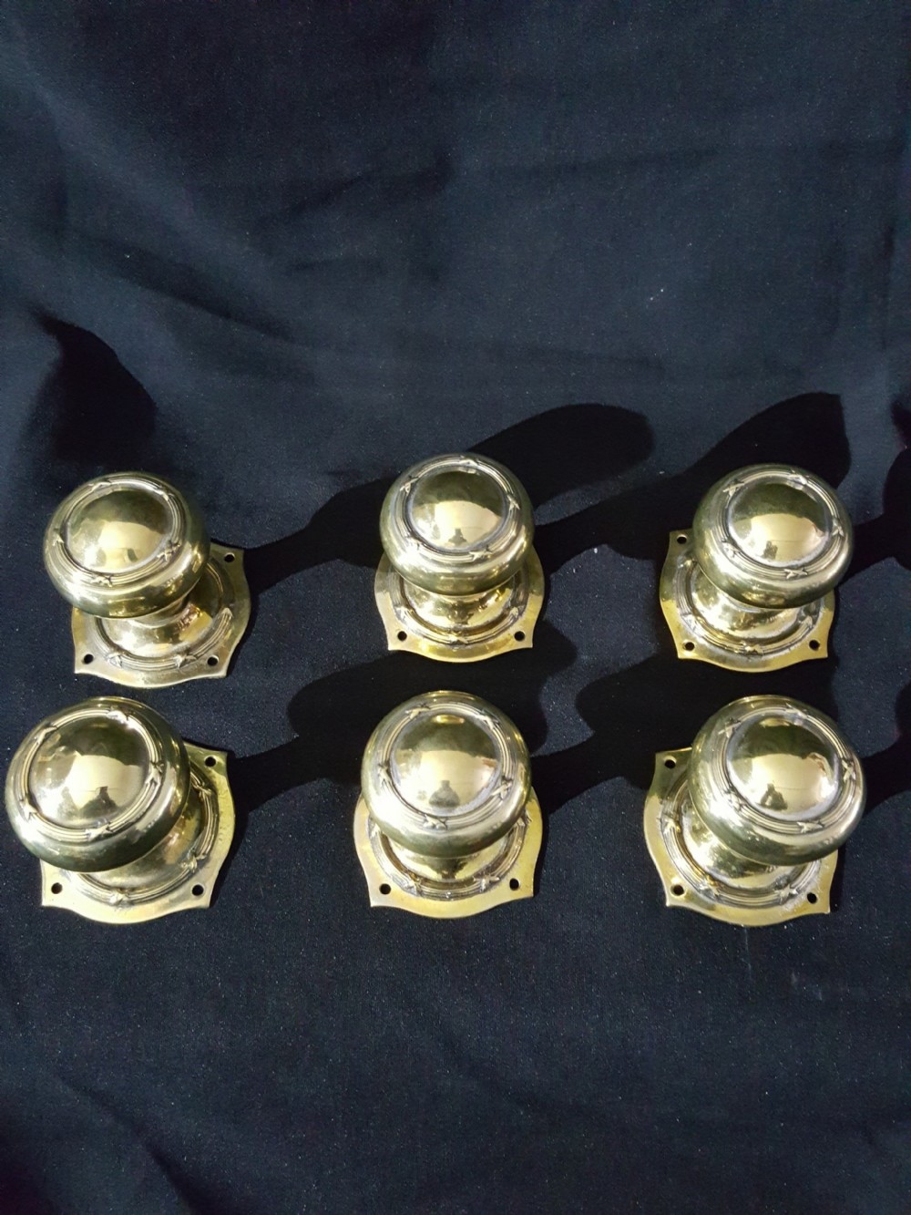 Regency Brass Door Knob (Six piece) Set 